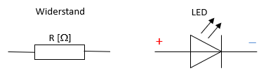 Widerstand und LED